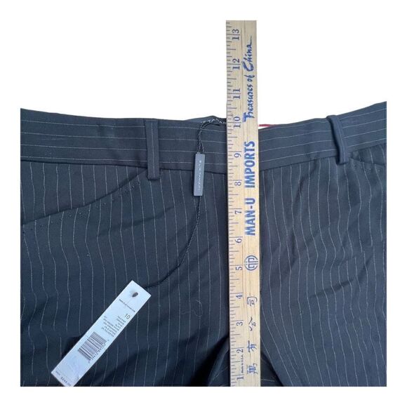 Elie Tahari Women's Pinstripe Wide Leg Trouser Pants Black White 10 NWT $248 - Picture 5 of 6